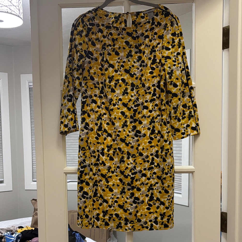 H&M Vibrant Yellow and Black Dress